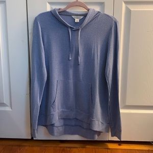 Weatherproof Vintage blue and white check pullover hoodie